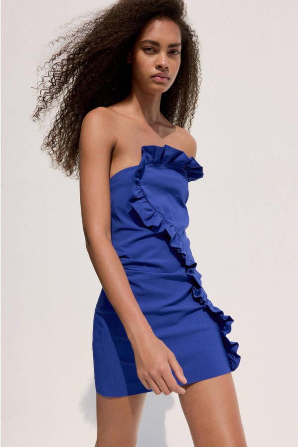 Mango zomerjurk blauw - Foto 3