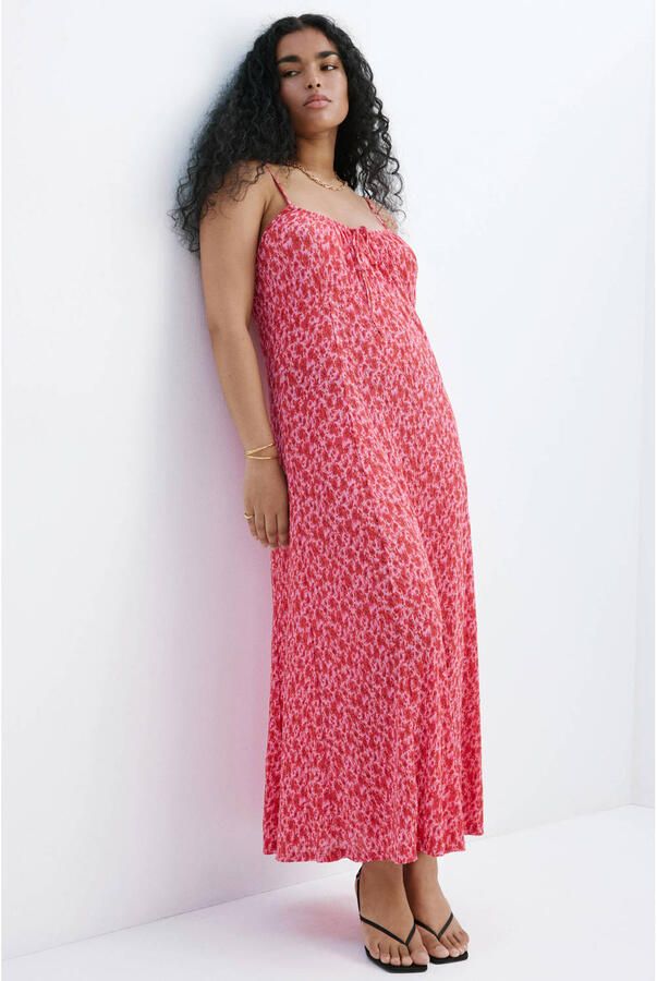 Mango zomerjurk met print rood
