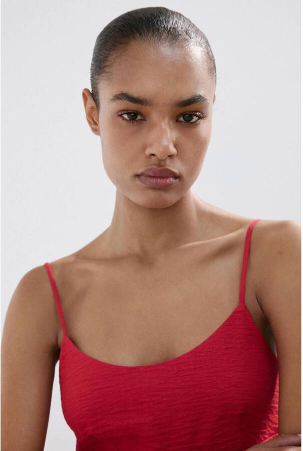 Mango zomerjurk rood