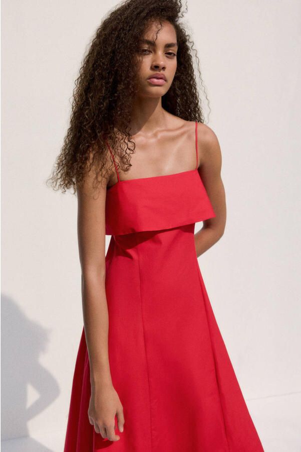 Mango zomerjurk rood