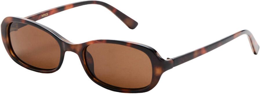 Mango zonnebril met tortoise print donkerbruin