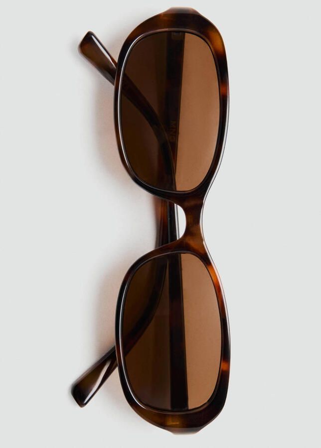 Mango zonnebril met tortoise print donkerbruin - Foto 2