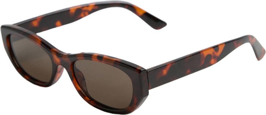 Mango zonnebril met tortoise print donkerbruin