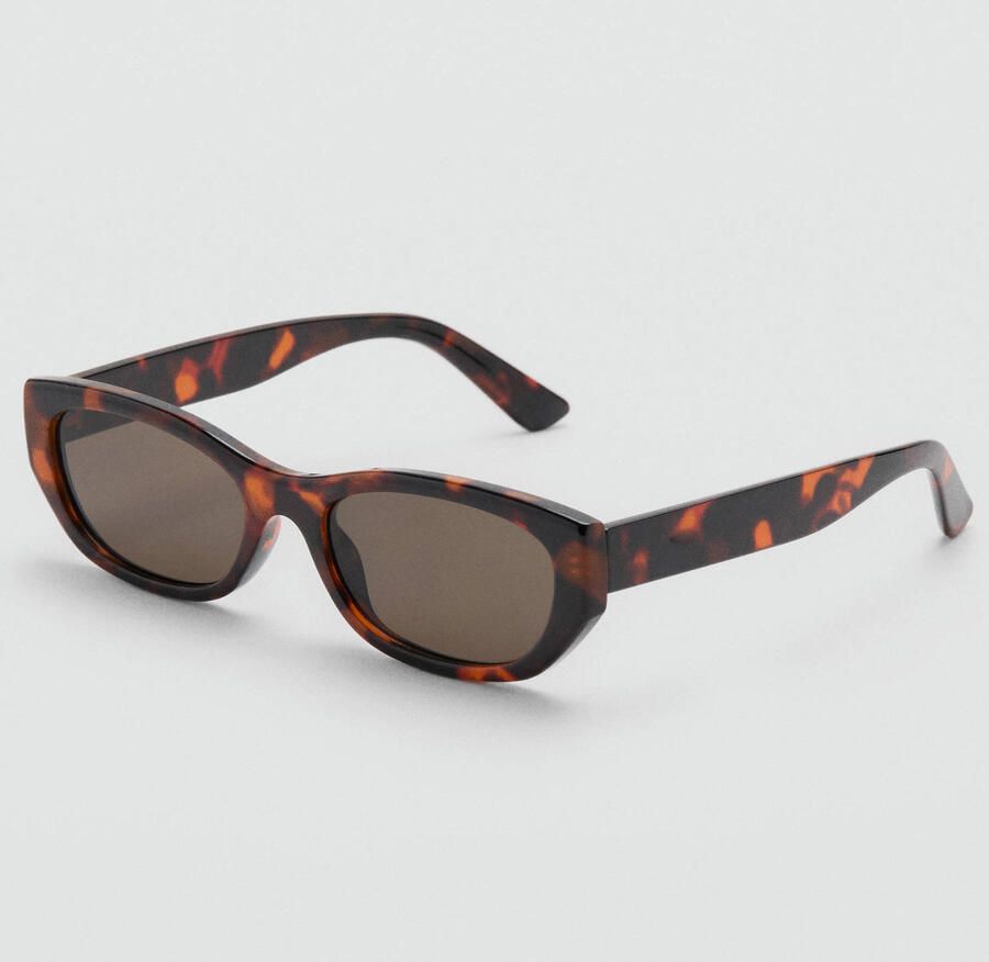 Mango zonnebril met tortoise print donkerbruin - Foto 3