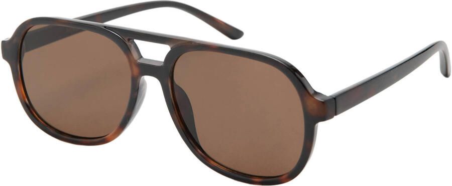 Mango zonnebril met tortoise print donkerbruin