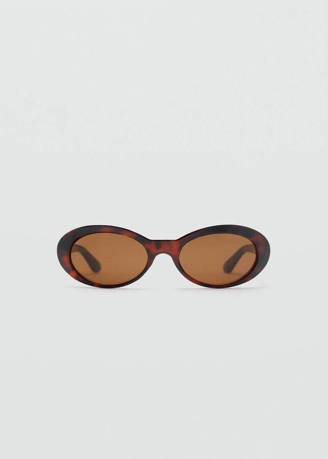 Mango zonnebril met tortoise print donkerbruin - Foto 2