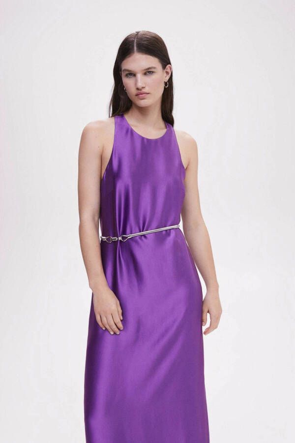 Mango Lange jurk HerfstWinter collectie Purple Dames