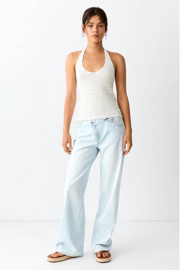 MANGO TEEN baggy jeans lichtblauw