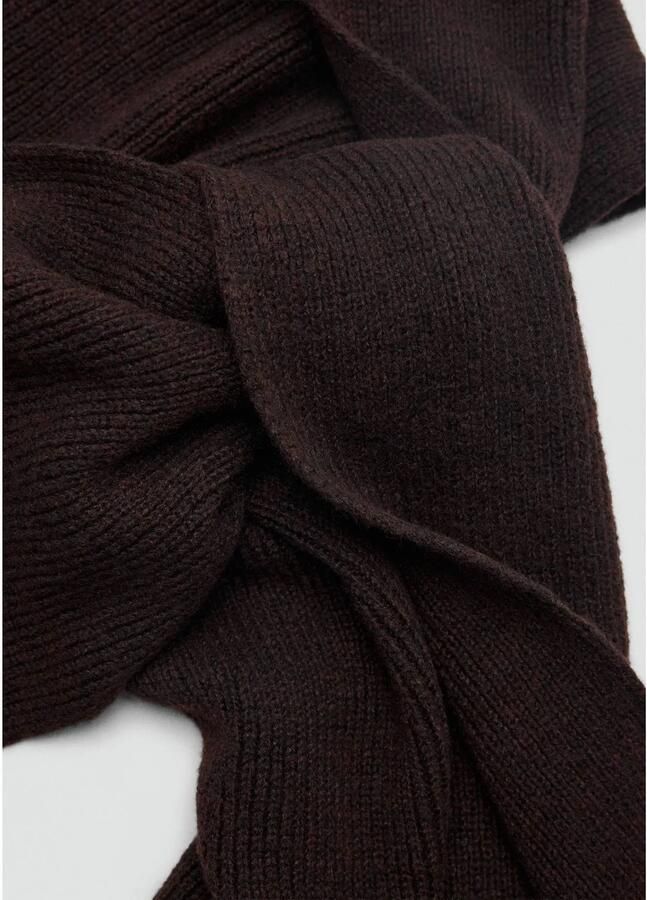 MANGO TEEN balaclava donkerbruin Muts Meisjes Polyester Effen - Foto 2