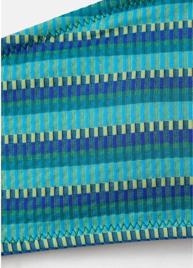 MANGO TEEN bandeau bikini donkergroen turquoise - Foto 2