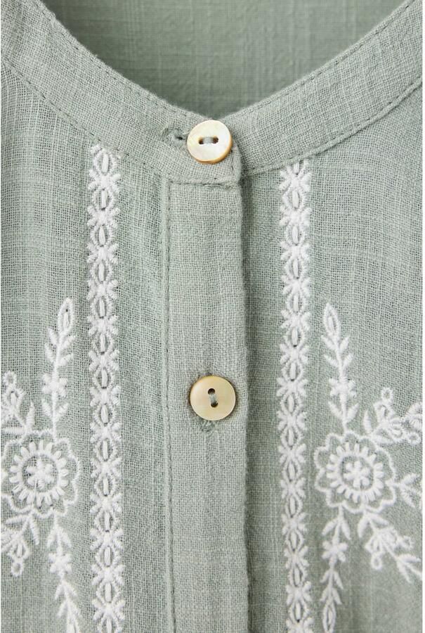 MANGO TEEN blouse met borduursels groen - Foto 2
