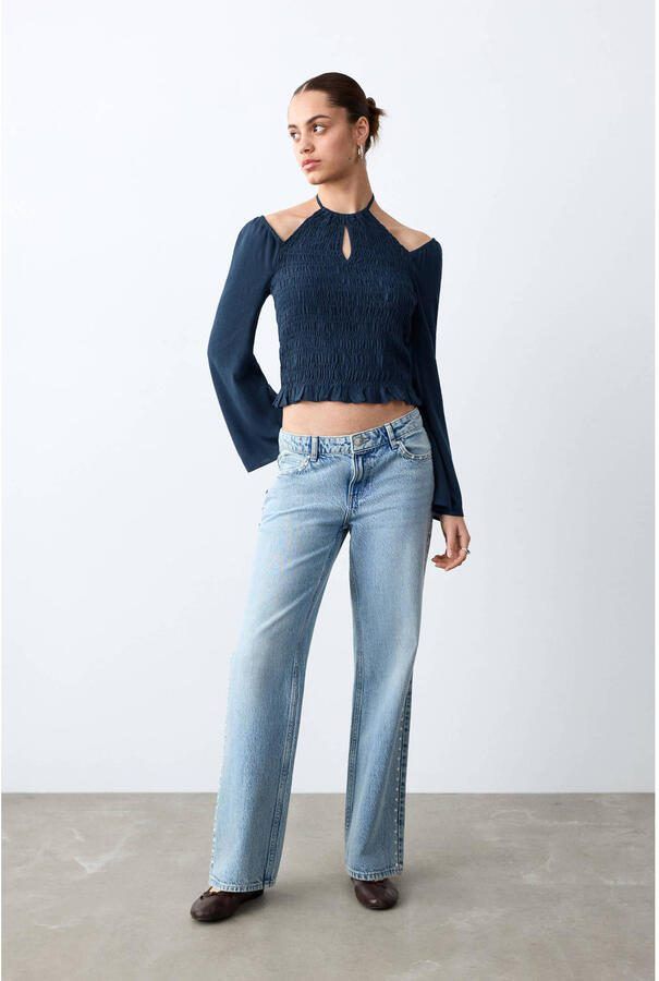 MANGO TEEN blousetop marineblauw - Foto 2