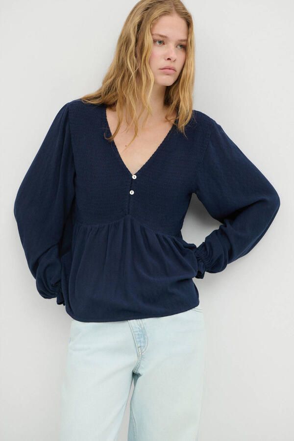 MANGO TEEN blousetop marineblauw