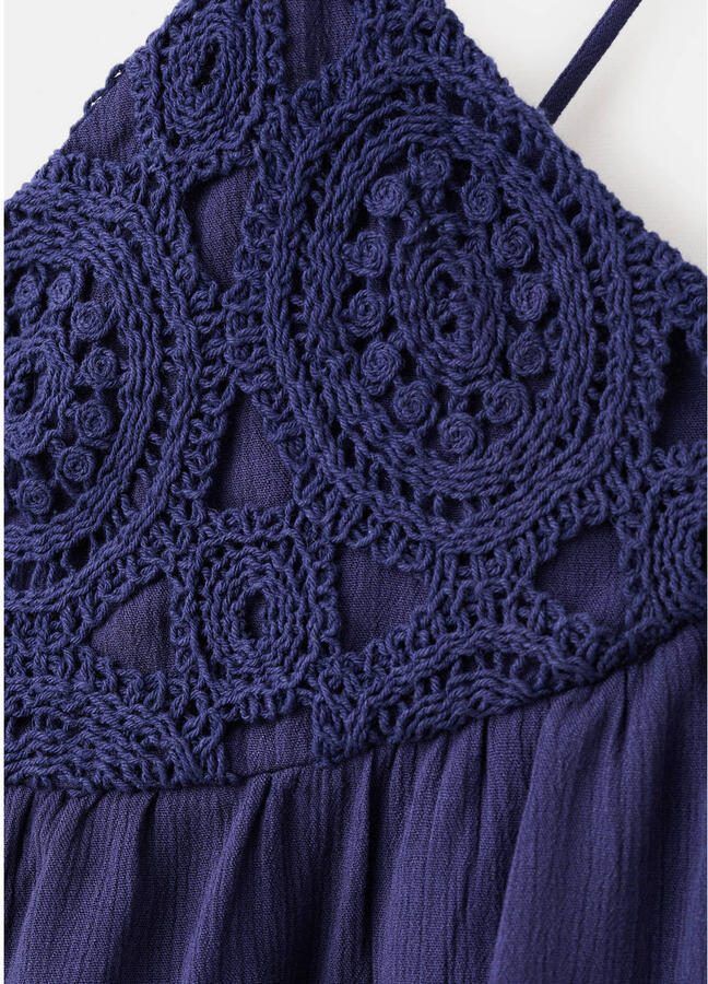 MANGO TEEN broderie top donkerblauw - Foto 3