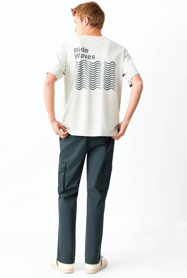 MANGO TEEN cargobroek donkerblauw - Foto 3