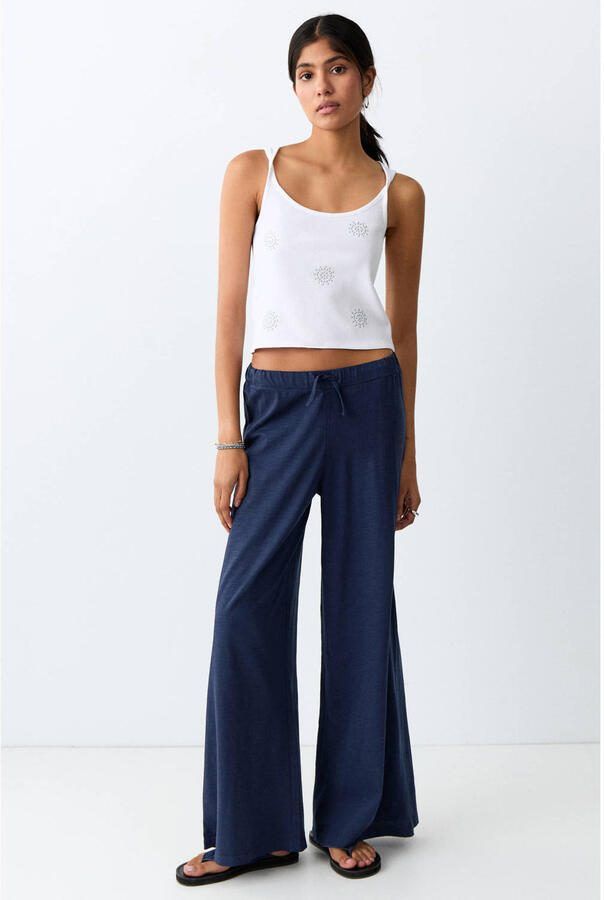MANGO TEEN casual broek donkerblauw