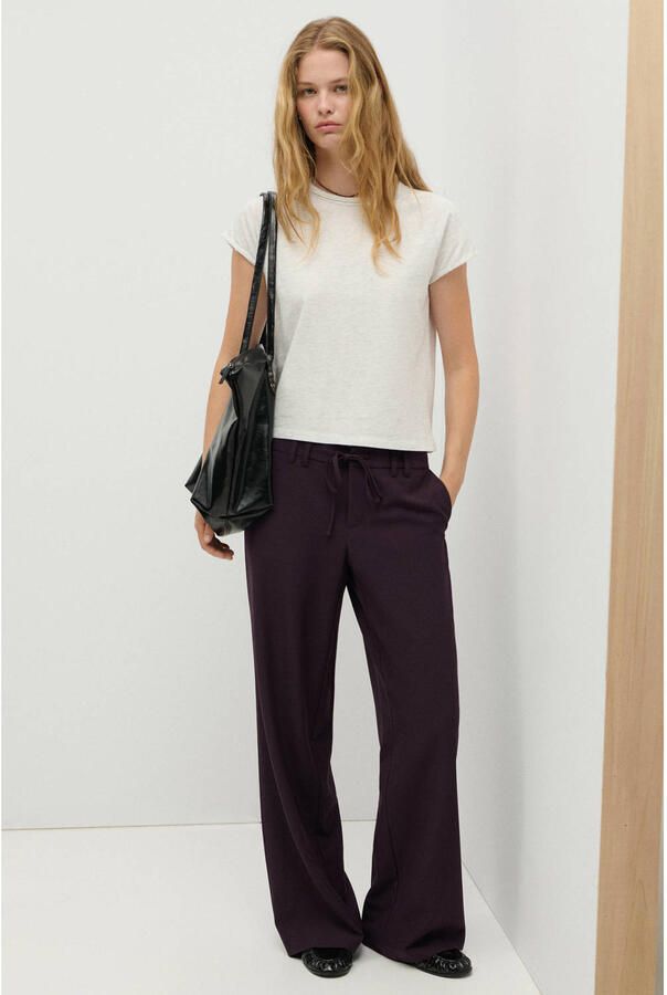MANGO TEEN casual broek donkerrood