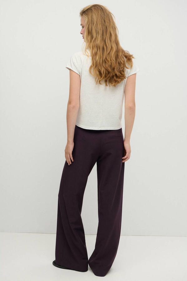 MANGO TEEN casual broek donkerrood - Foto 3