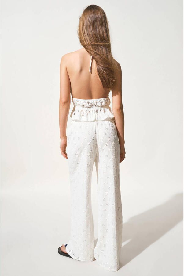 MANGO TEEN casual broek wit ajour - Foto 2