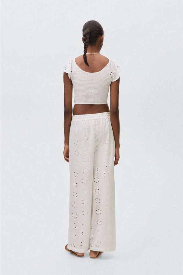 MANGO TEEN casual broek wit - Foto 2