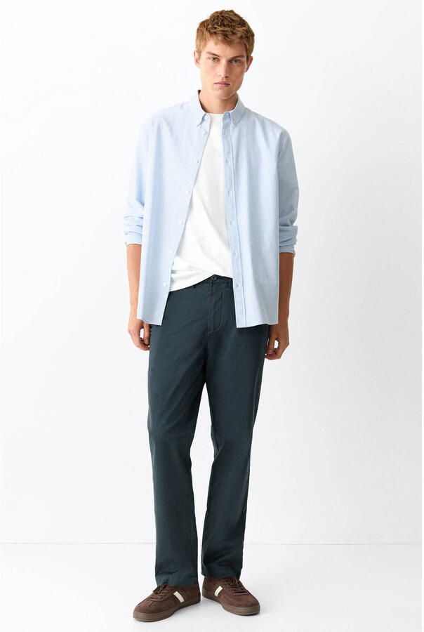 MANGO TEEN chino donkerblauw Broek Jongens Katoen Effen maat 164(XS)