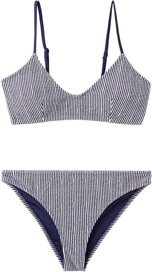 MANGO TEEN crop bikini donkerblauw