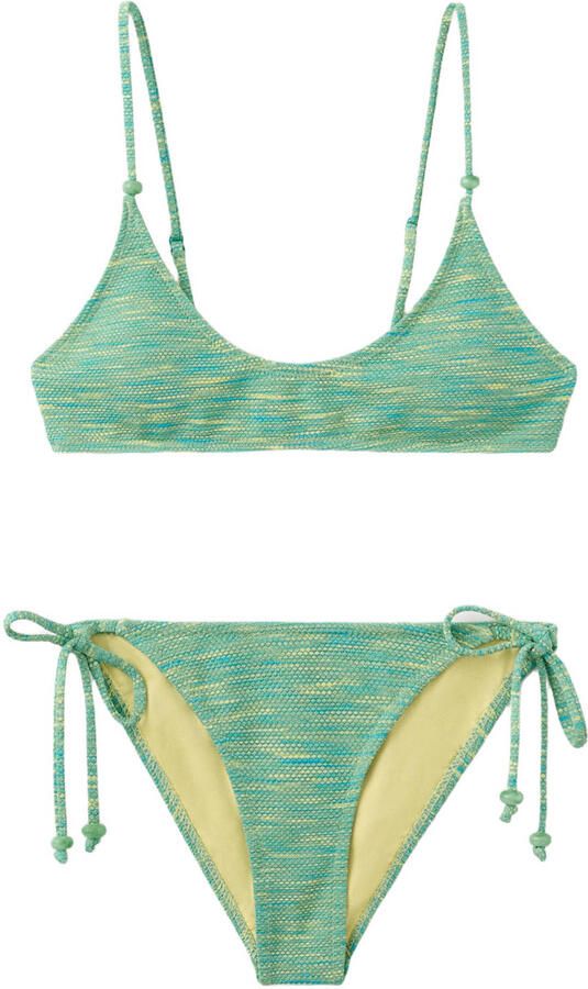 MANGO TEEN crop bikini groen geel
