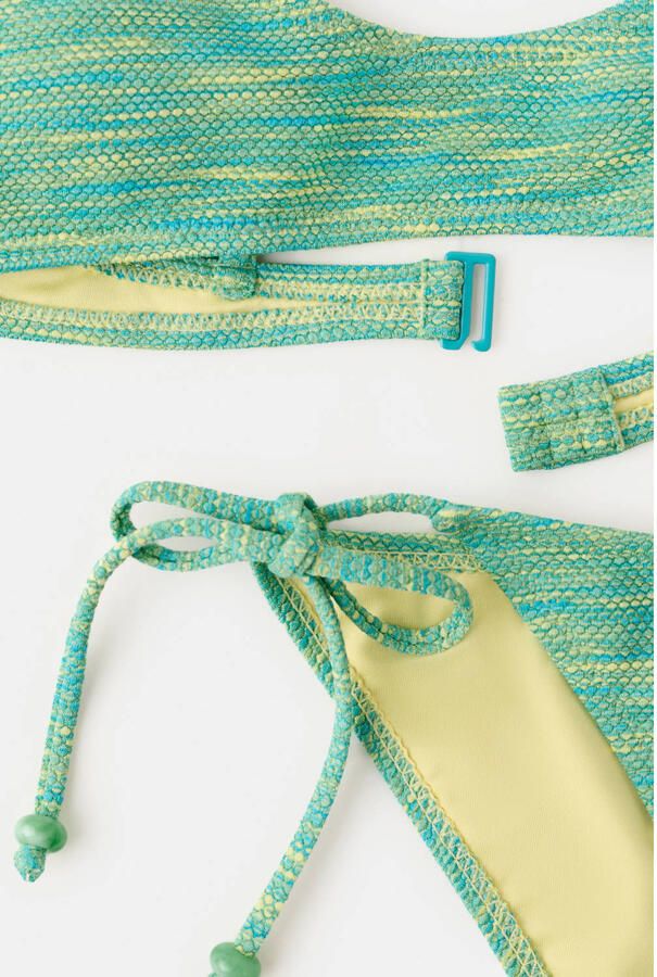 MANGO TEEN crop bikini groen geel - Foto 3