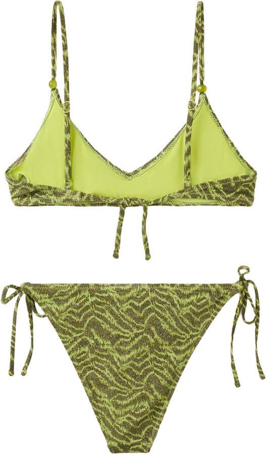 MANGO TEEN crop bikini zebraprint groen - Foto 3