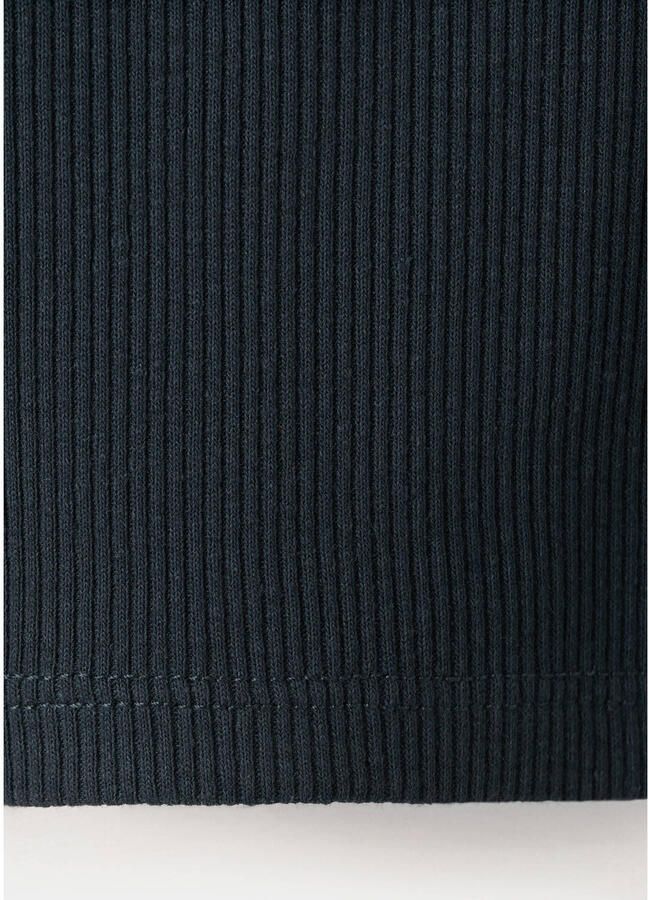 MANGO TEEN cropped top donkerblauw rib gebreid - Foto 2