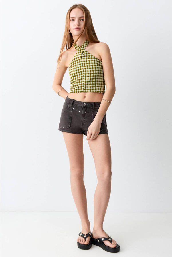 MANGO TEEN cropped top groen
