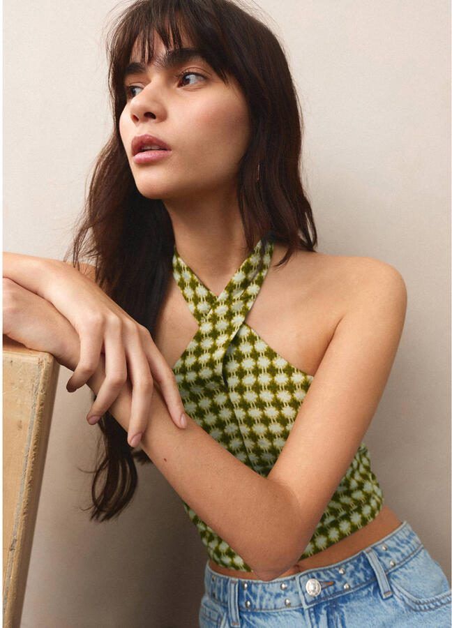 MANGO TEEN cropped top groen - Foto 2