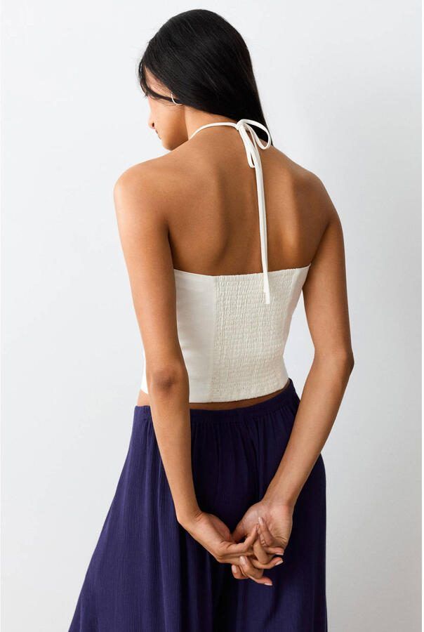 MANGO TEEN cropped top wit - Foto 2