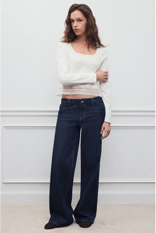 MANGO TEEN cropped top wit Meisjes Katoen Vierkante hals Effen maat 152(XXS)