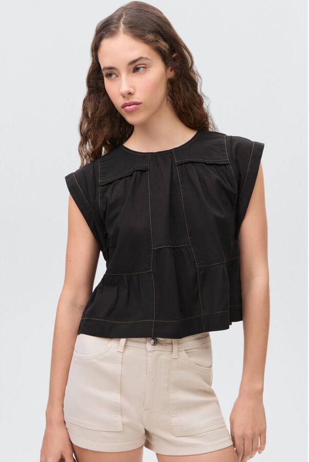 MANGO TEEN cropped top zwart