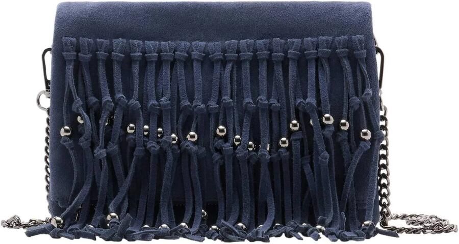 MANGO TEEN crossbody tas donkerblauw Meisjes Suèdelook Effen