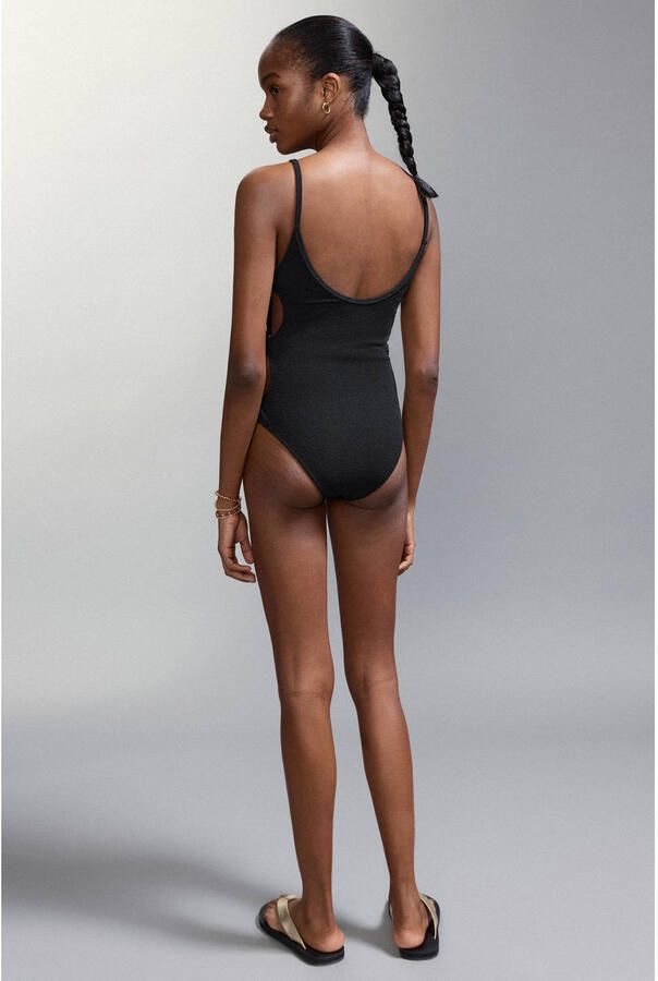 MANGO TEEN cut-out badpak zwart - Foto 2
