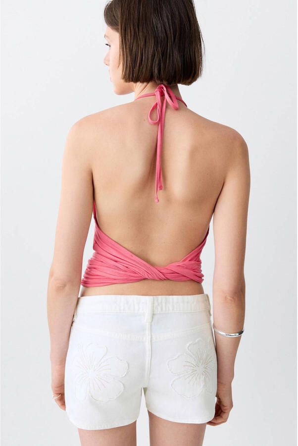MANGO TEEN denim low waist short wit - Foto 3
