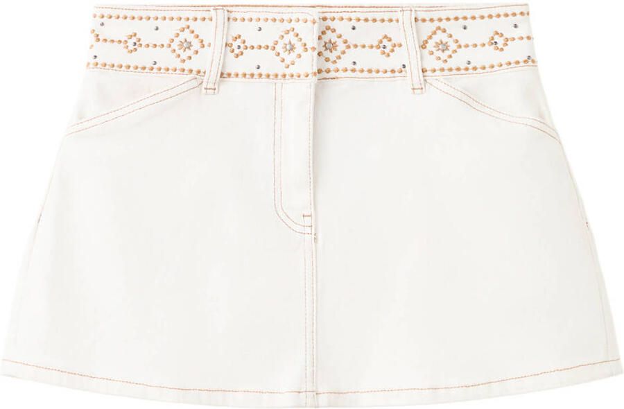 MANGO TEEN denim mini rok ecru