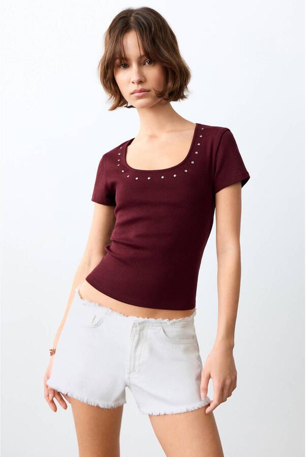 MANGO TEEN denim regular short wit