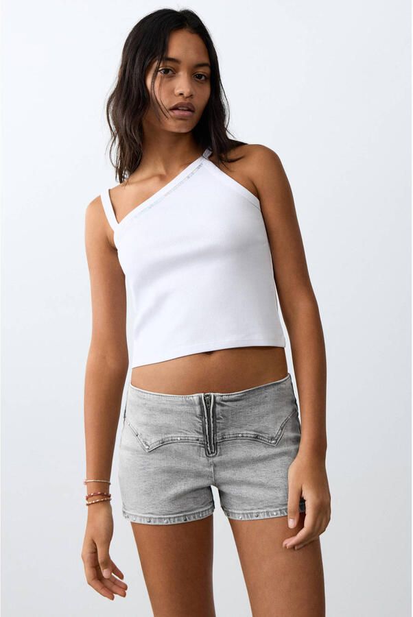 MANGO TEEN denim short grey denim