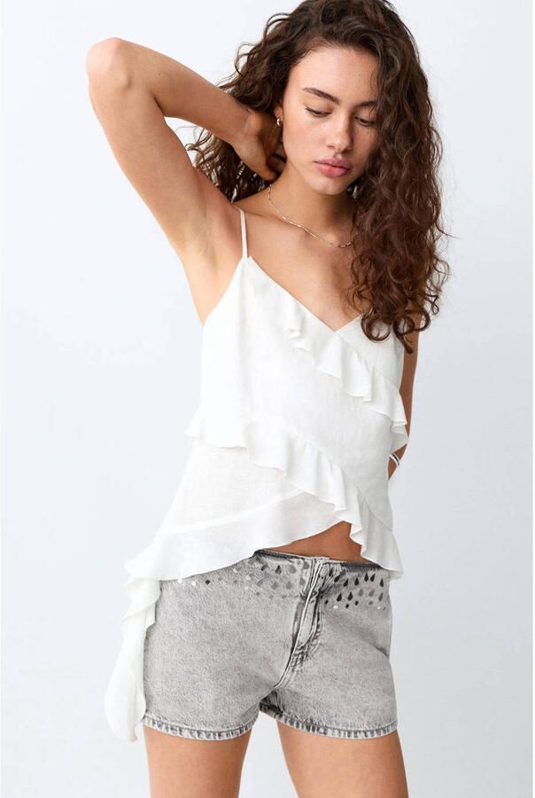 MANGO TEEN denim short grey denim - Foto 2