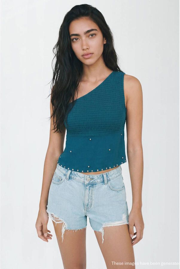 MANGO TEEN denim short lichtblauw