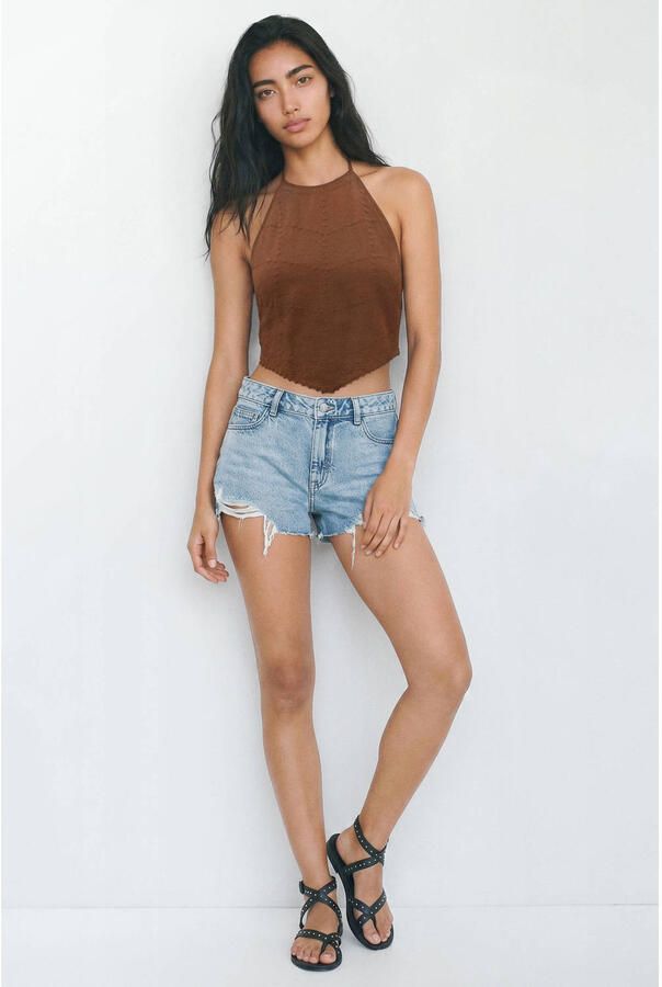 MANGO TEEN denim short mediumblauw