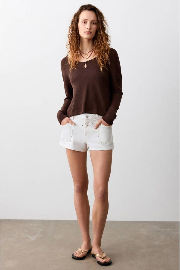 MANGO TEEN denim short wit