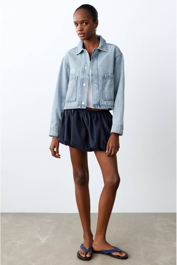 MANGO TEEN denim spijkerjas light blue denim - Foto 3