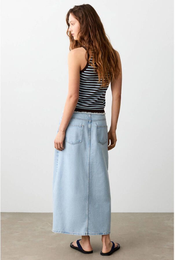 MANGO TEEN denim spijkerrok light blue denim - Foto 2