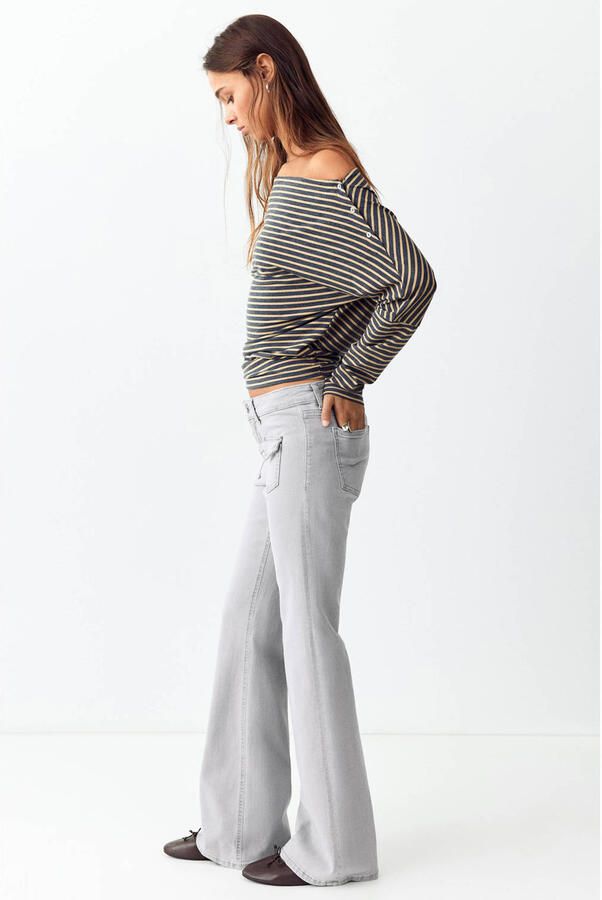 MANGO TEEN flared jeans changeant grijs