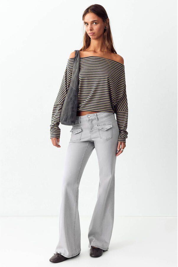 MANGO TEEN flared jeans changeant grijs - Foto 3