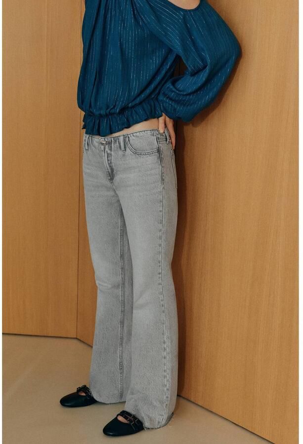 MANGO TEEN flared jeans changeant grijs Meisjes Denim Effen (XXS)